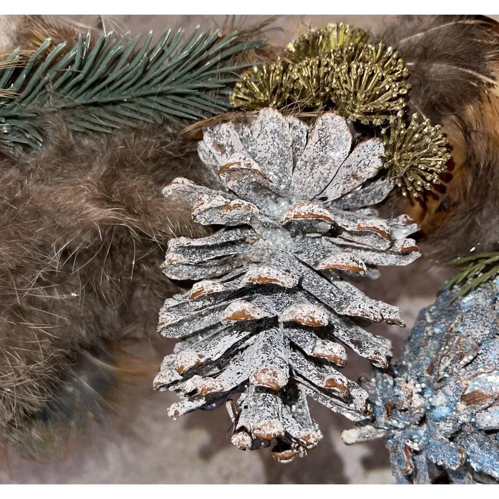 Ring Neck Pheasant Feathers Tails Pelt Down Heart Wreath Taxidermy 15